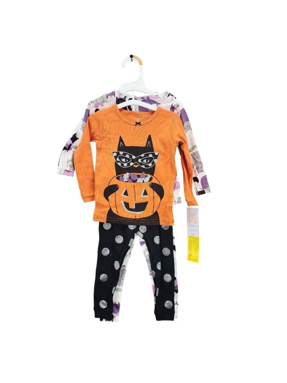 Carter's Baby Girls 4-piece Halloween Pajama Set Cat Themed Size 12M